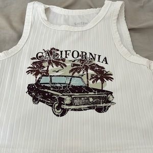 Cute western cali tank top cropped